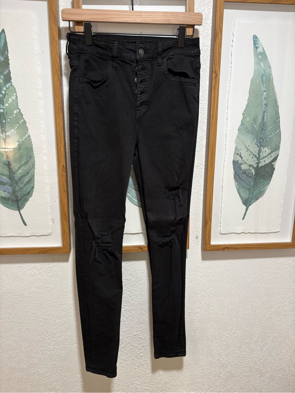 AE Black skinny jeans